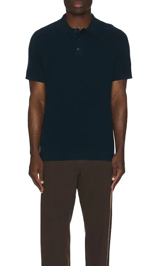 onia Cotton Textured Knit Polo