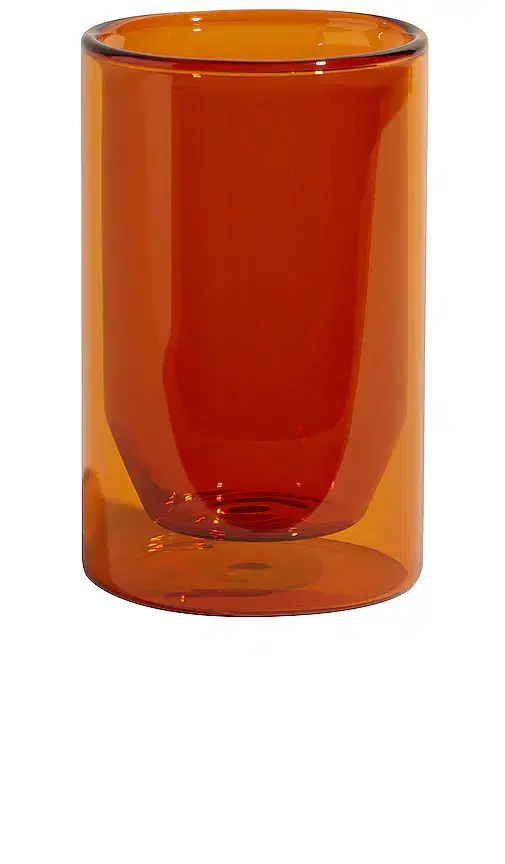Double-wall Glass 12oz Set In Amber