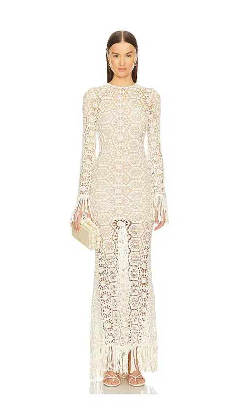 Bronx Banco Maia Fringe Gown