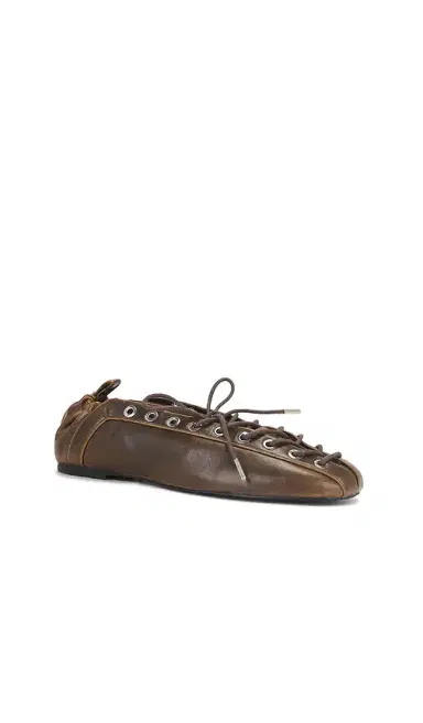 Ganni Eyelets Lace Up Ballerina | Thumbnail 2