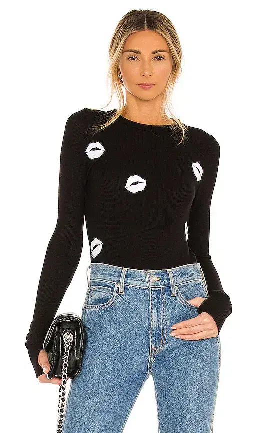 Lauren Moshi McKinley All Over Lips Top