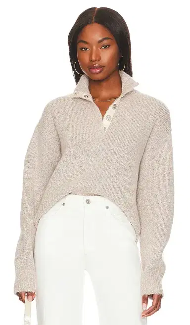 525 America Boxy Snap Front Henley | Thumbnail 1 525 America Boxy Snap Front Henley | Thumbnail 1