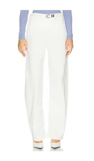 GOOD AMERICAN Twill Good Barrel Pant | Thumbnail 1 GOOD AMERICAN Twill Good Barrel Pant | Thumbnail 1