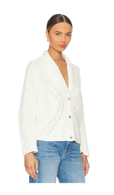 Central Park West Rosette Engineered Pointelle Jacket | Thumbnail 2