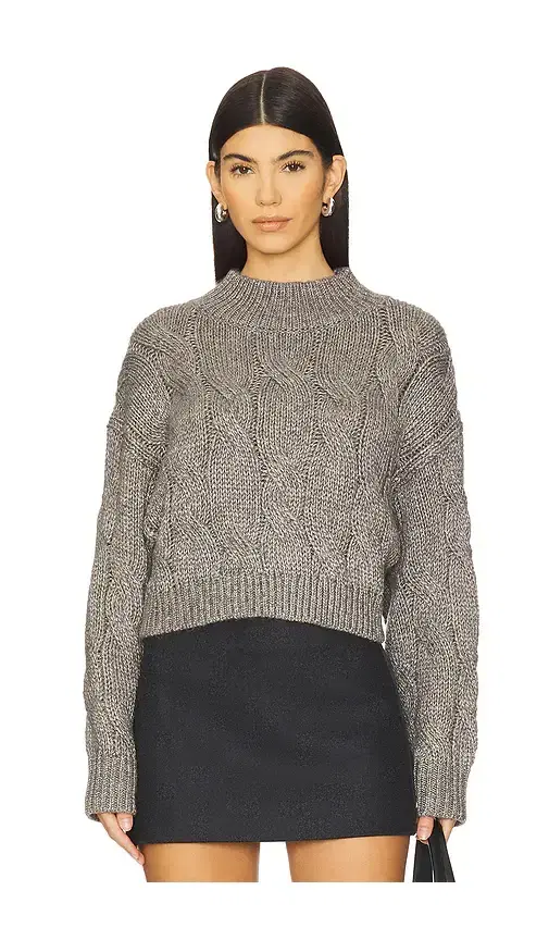 Lola Lurex Cable Cropped Pullover