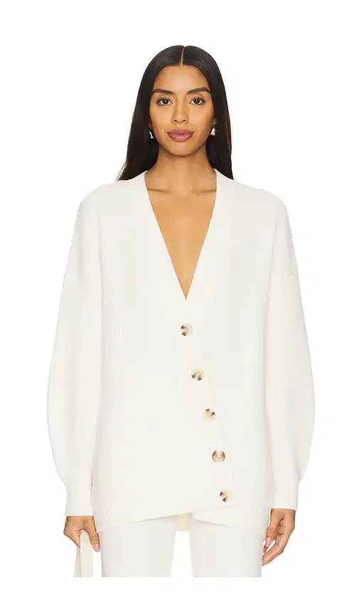 525 America Evelyn Asymmetrical Luxe Oversized Cardi