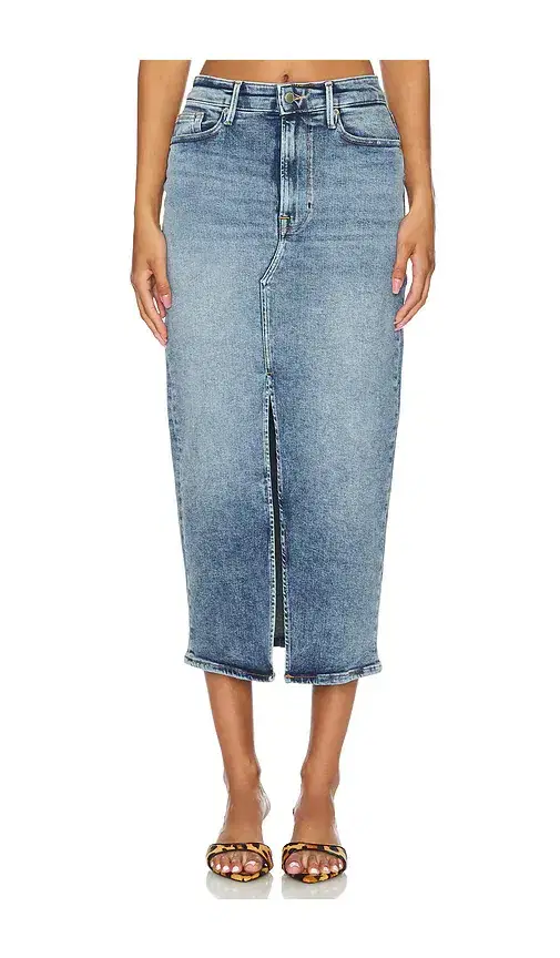 Good American Slit Front Midi Skirt