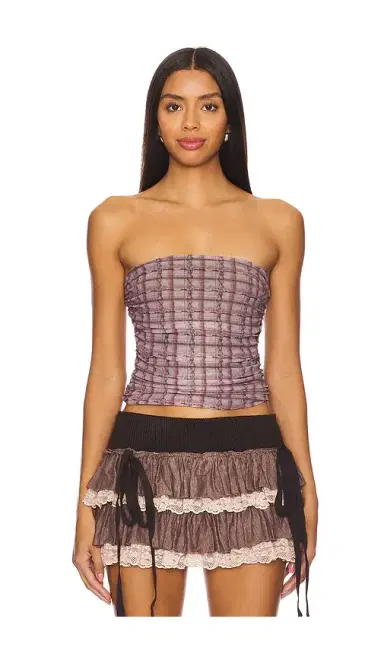 Zemeta Checkered Tube Top | Thumbnail 1 Zemeta Checkered Tube Top | Thumbnail 1