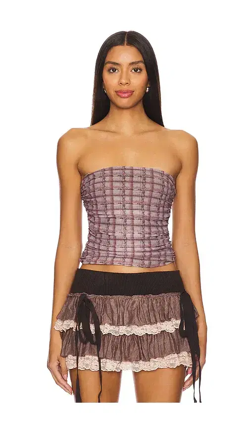 Checkered Tube Top