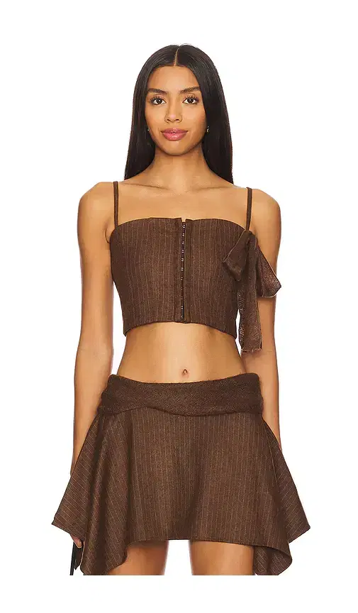 Zemeta My Bow Pin Stripe Corset Top
