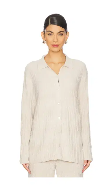 Barefoot Dreams CozyChic Ultra Light Wave Shirt | Thumbnail 1