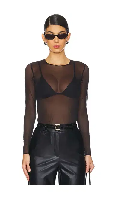 Commando Chic Mesh Long Sleeve Tee | Thumbnail 1