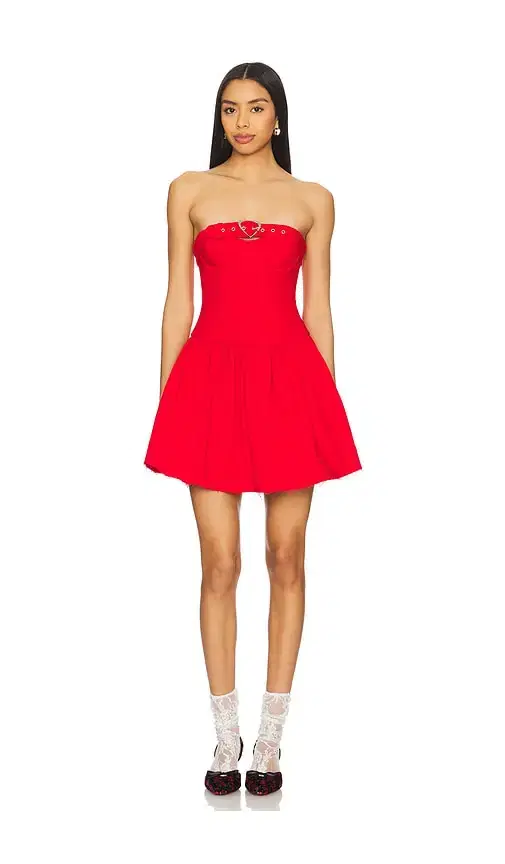 Lipstick Denim Mini Dress