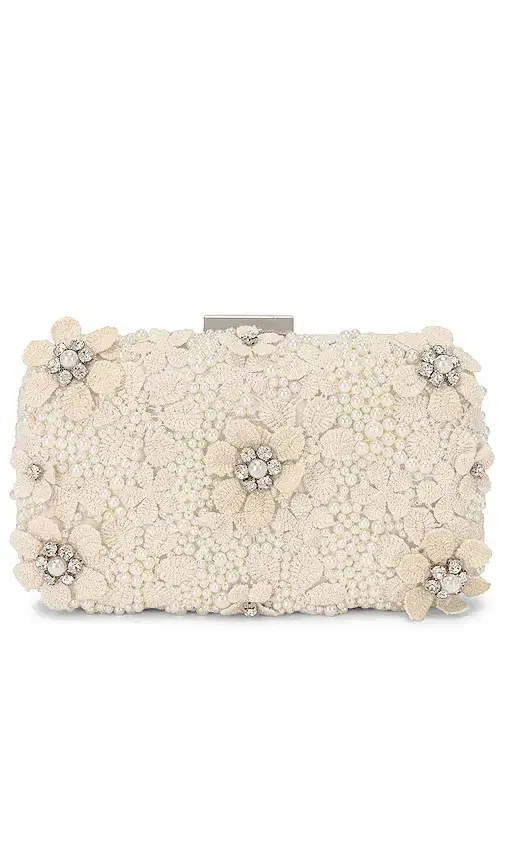 olga berg Beth Encrusted Pod Style Clutch