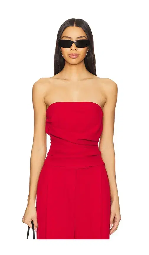 Pleated Bustier Top