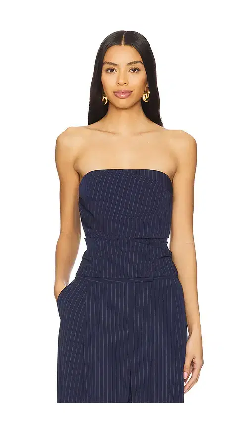 Pleated Bustier Top