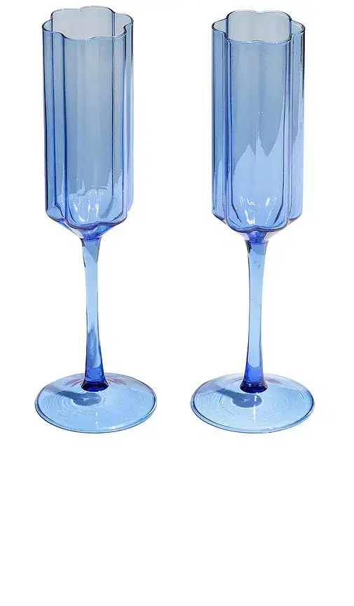 Wave Flutes Set of 2