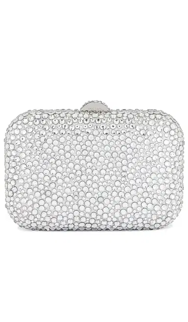 olga berg Casey Hot Fix Encrusted Clutch | Thumbnail 1 olga berg Casey Hot Fix Encrusted Clutch | Thumbnail 1