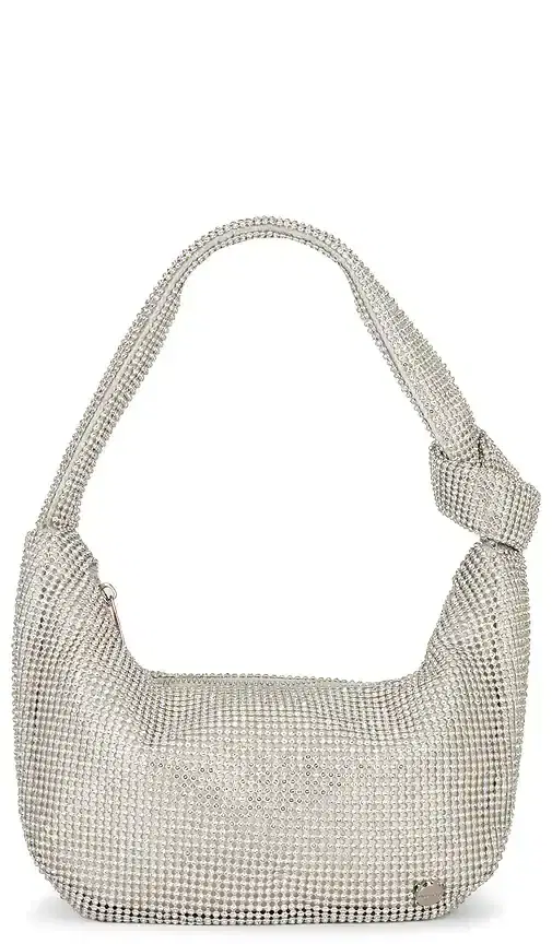 Jessica Soft Crystal Mesh Croissant Bag