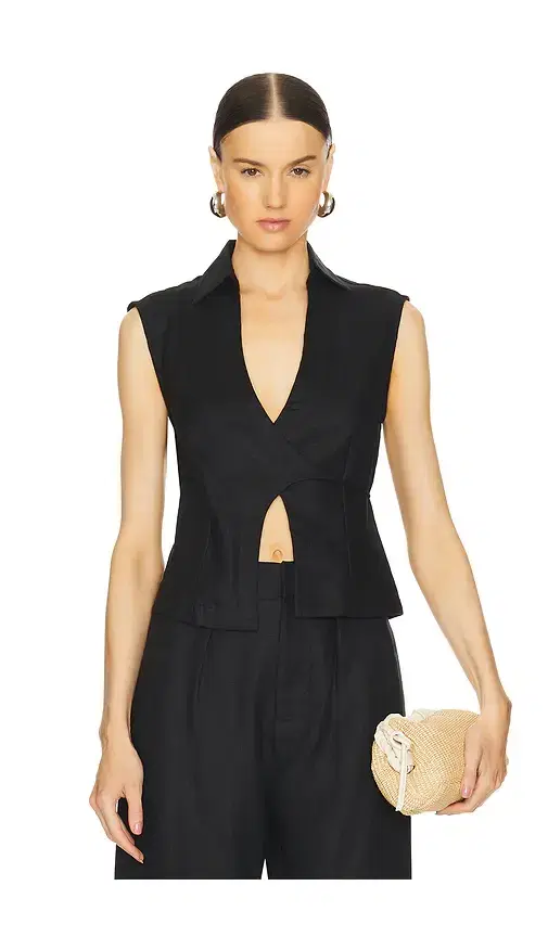 FAITHFULL Antibes Sleeveless Wrap Shirt