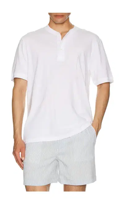 Faherty Short Sleeve Sunwashed Henley | Thumbnail 1 Faherty Short Sleeve Sunwashed Henley | Thumbnail 1