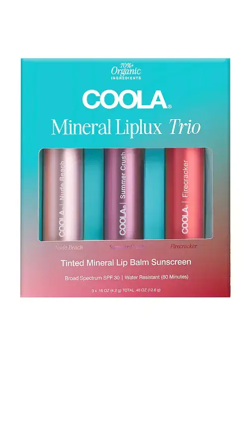 COOLA Mineral Liplux Lip Balm SPF30 Trio