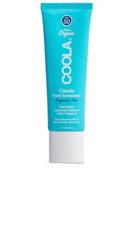 COOLA Fragrance Free Classic Organic Face Sunscreen Lotion SPF 50