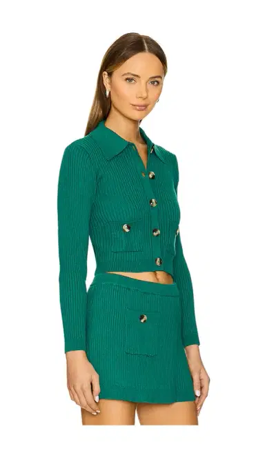 Matthew Bruch Knit Long Sleeve Collared Cardigan | Thumbnail 2