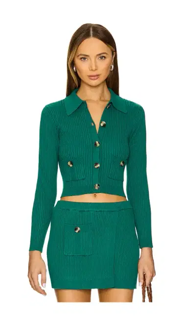 Matthew Bruch Knit Long Sleeve Collared Cardigan | Thumbnail 1