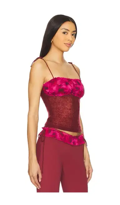 GUIZIO Ruched Knit Tank Top | Thumbnail 2