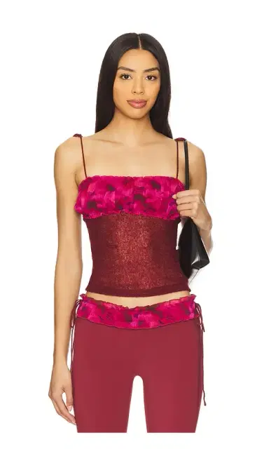 GUIZIO Ruched Knit Tank Top | Thumbnail 1