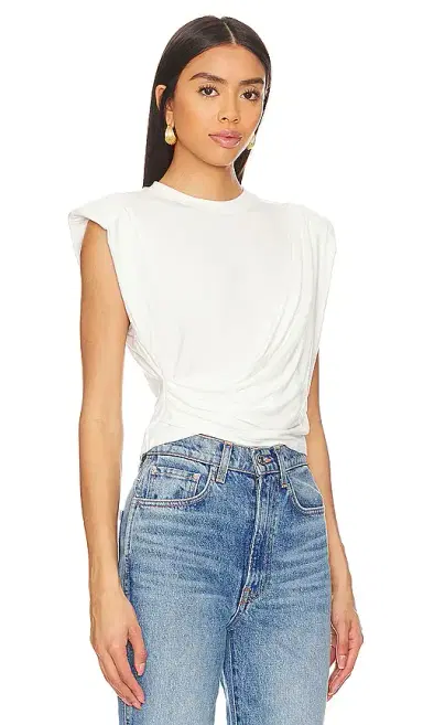 SIMKHAI Estelle Clean Crop T Shirt | Thumbnail 2 SIMKHAI Estelle Clean Crop T Shirt | Thumbnail 2