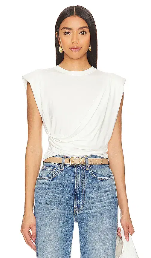 SIMKHAI Estelle Clean Crop T Shirt