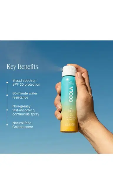 COOLA Travel Classic Body Organic Sunscreen Spray SPF 30 | Thumbnail 3