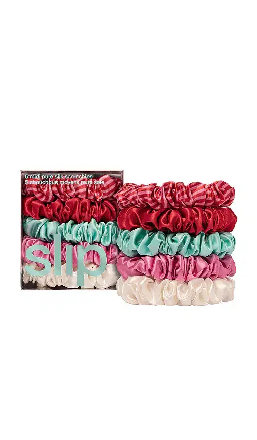 slip Midi Scrunchies Set Of 5