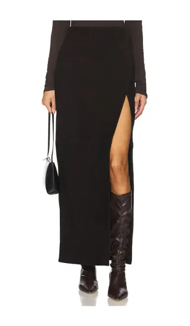EAVES Cruz Suede Maxi Skirt | Thumbnail 1
