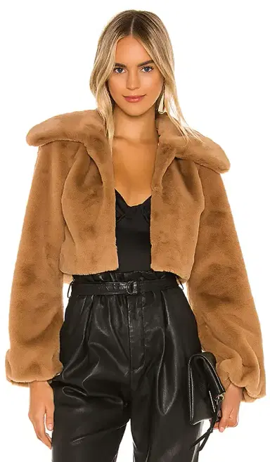 Camila Coelho Cleobella Cropped Faux Fur Jacket | Thumbnail 1 Camila Coelho Cleobella Cropped Faux Fur Jacket | Thumbnail 1