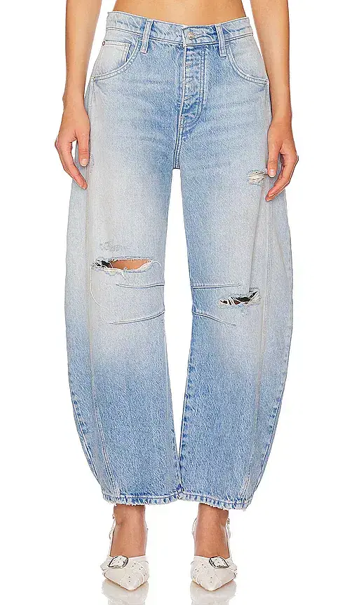Free People x We The Free Good Luck Mid Rise Barrel Jeans