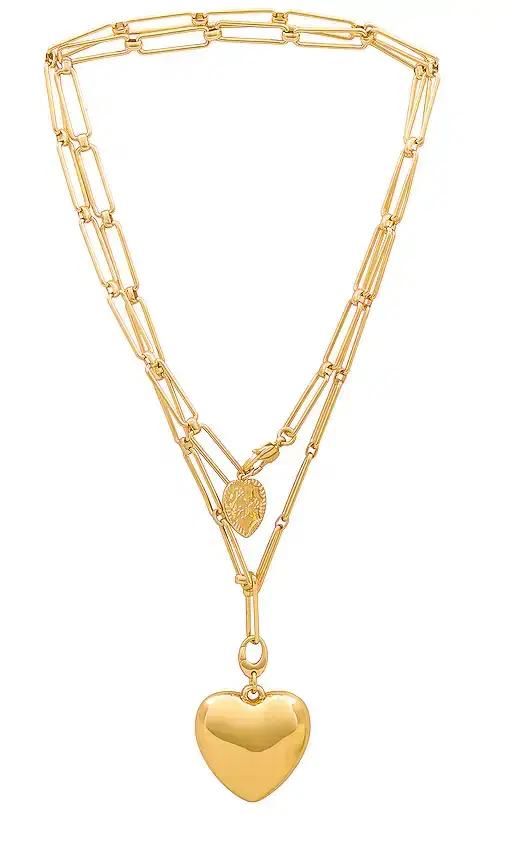 Jenny Bird X Revolve Puffy Heart Chain Necklace