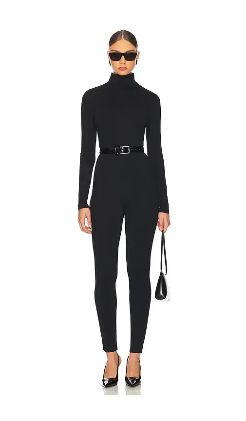 Susana Monaco Mock Neck Long Sleeve Jumpsuit