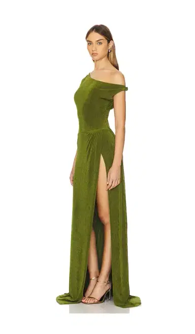 Khanums Slinky Off The Shoulder Maxi Dress | Thumbnail 2