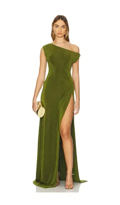 Khanums Slinky Off The Shoulder Maxi Dress | Thumbnail 1