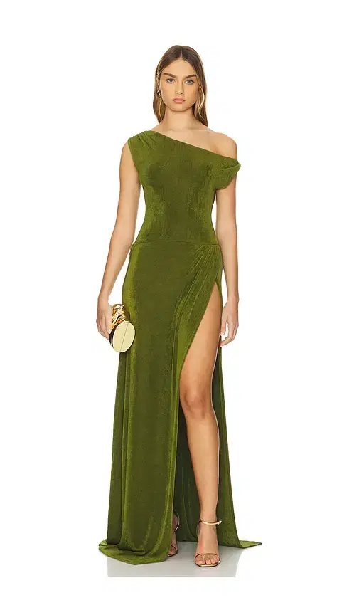 Khanums Slinky Off The Shoulder Maxi Dress