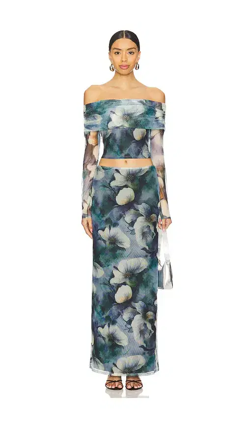 MORE TO COME Esmeralda Maxi Skirt Set