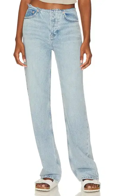 GRLFRND Jordan Low Rise Frayed Waist Boyfriend Jeans | Thumbnail 1 GRLFRND Jordan Low Rise Frayed Waist Boyfriend Jeans | Thumbnail 1