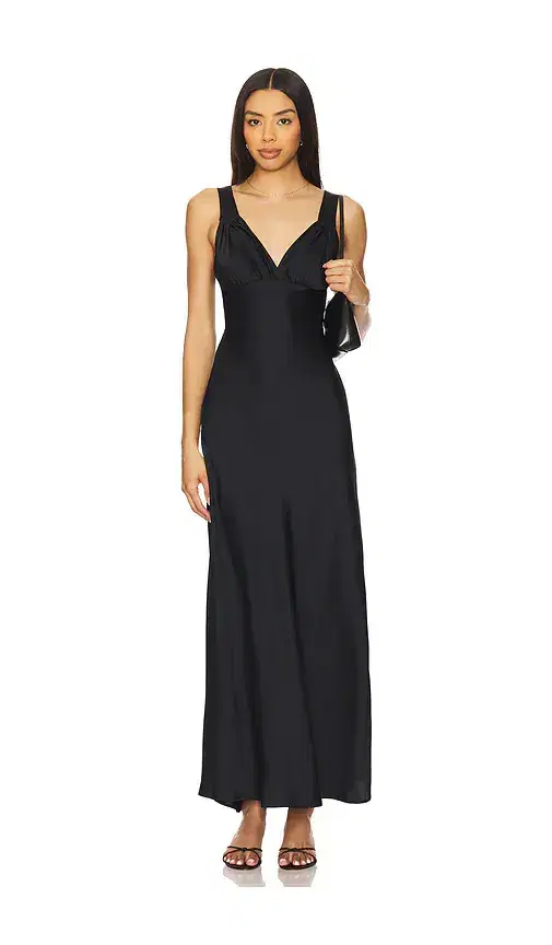 WeWoreWhat Ruched Cup Slip Maxi Dress