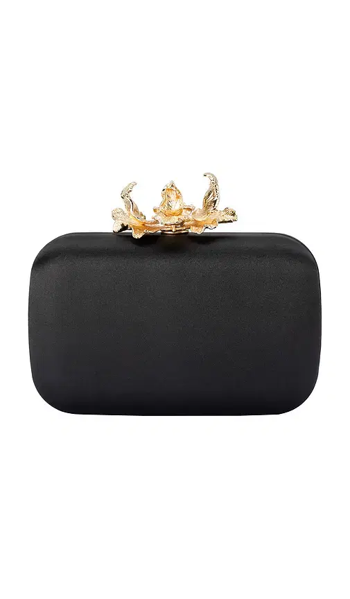 olga berg Adele Orchid Lock Clutch