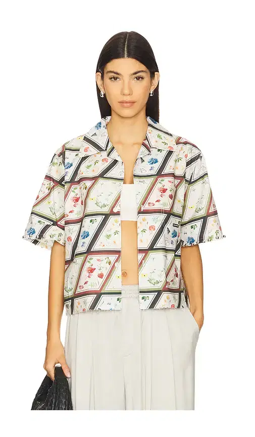 PRIVATE POLICY Cropped Camp Shirt