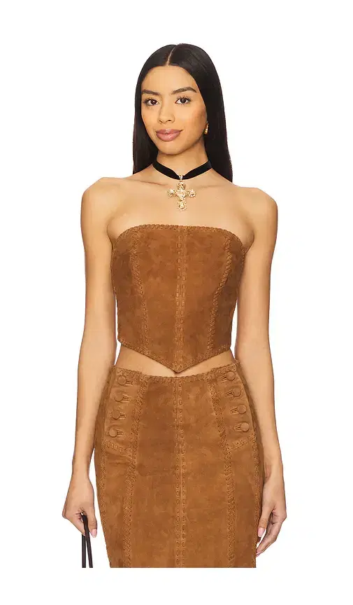 Understated Leather Handkerchief Leather Top