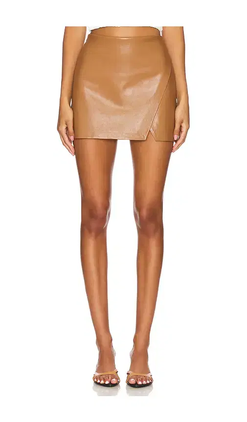Alice + Olivia Siobhan Vegan Wrap Mini Skirt